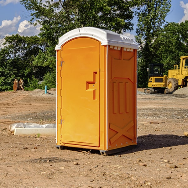 how often are the porta potties cleaned and serviced during a rental period in Crainville